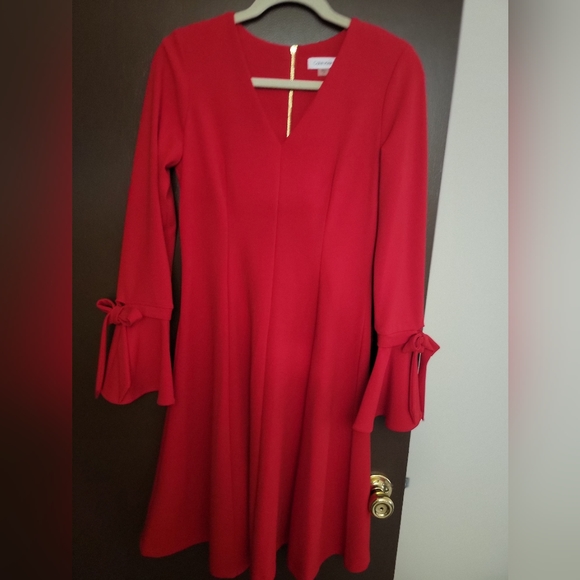 Red Calvin Klein dress, size 4 - Picture 1 of 6